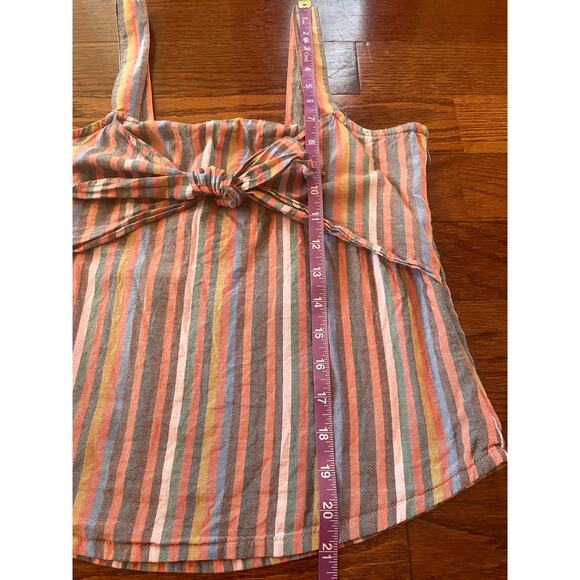 Madewell Tie Front Striped Cami Size 0 - Picture 7 of 8